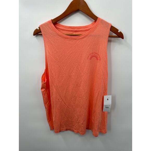 SPIRITUAL GANGSTER NWT Find Joy in the Journey Jade Tank in Peach // L - Picture 1 of 9